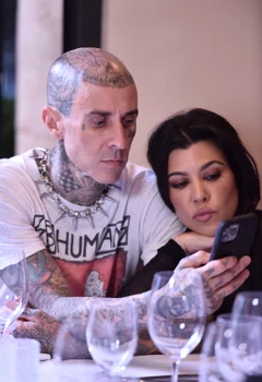 Kourtney Kardashian și Travis Barker, Foto Getty