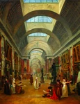 Hubert Robert, Proiect pentru amenajarea Marii Galerii, 1796, ulei pe pânză, 113 x 143 cm, Musée du Louvre, Paris