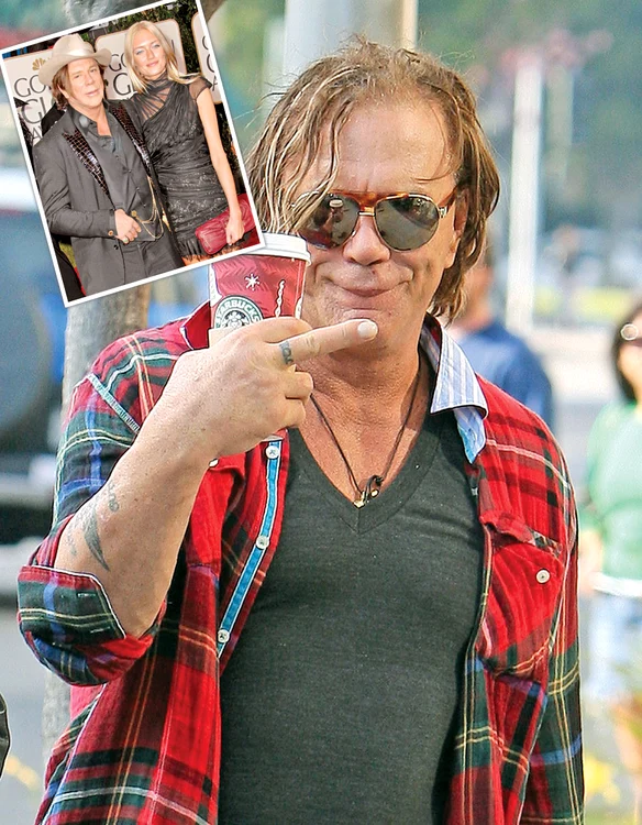 Mickey Rourke, alături de iubita sa, manechinul de origine rusă, Anastassija Makarenko