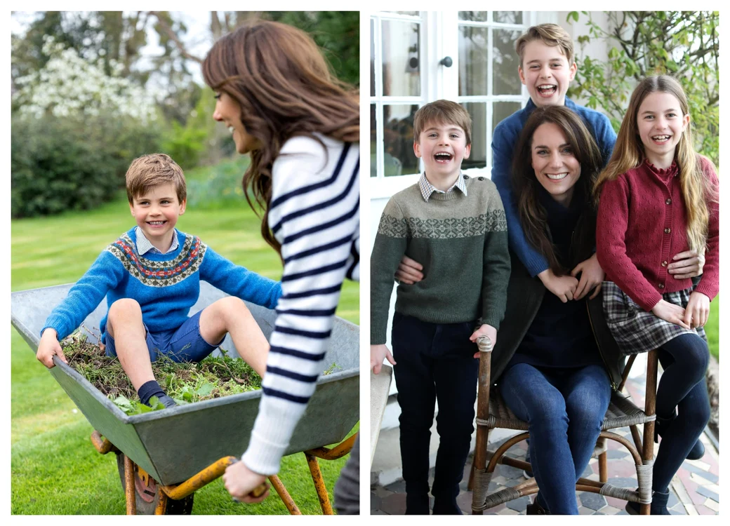 Kate Middleton și Prințul Louis colaj  jpg