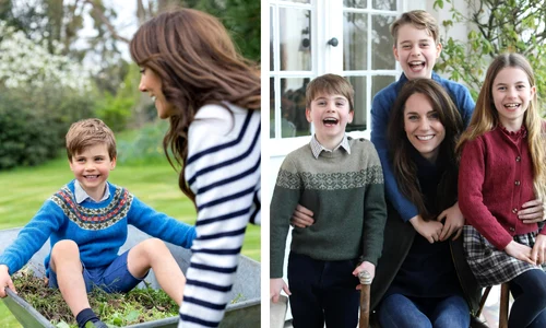 Kate Middleton și Prințul Louis colaj  jpg