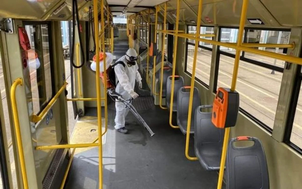 Dezinfectare mijloace de transport FOTO STB
