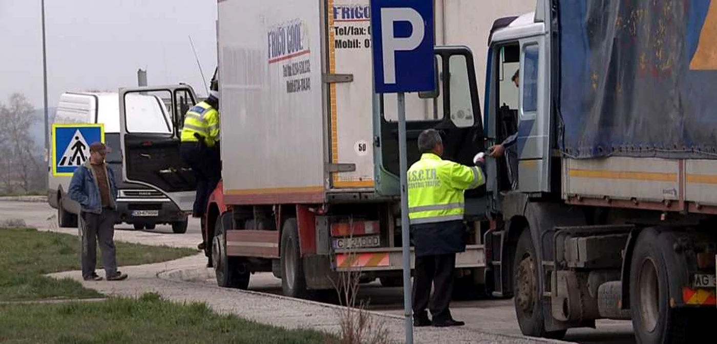 Vor fi controlate şi maşinile mari ce transportă marfă. FOTO: ADEVĂRUL