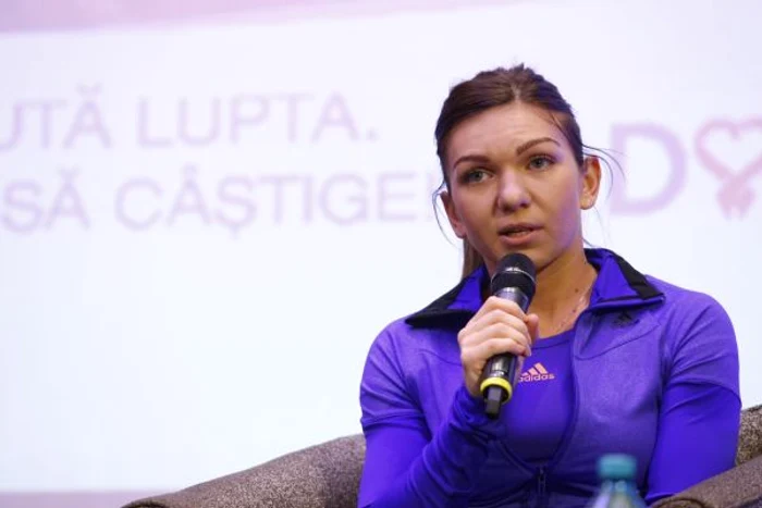 
    Simona Halep la conferinta de presa de aziFOTO: David Muntean  