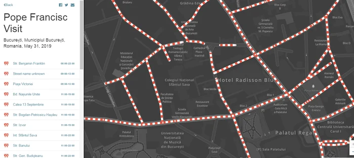 
    Aplicaţia Waze a creat evenimentul "VIZITĂ PAPA FRANCISC"foto: captura waze  