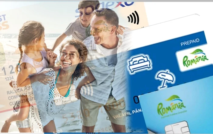 Familie în vacanță, cu vouchere / Colaj: Click! / Shutterstock