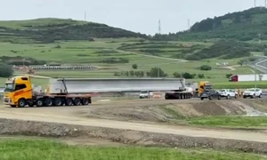 grinzi viaductul Boița, autostrada Sibiu   Pitești foto captura video jpg