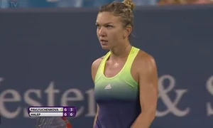 Simona Halep a câştigat primul set după tiebreak jpeg