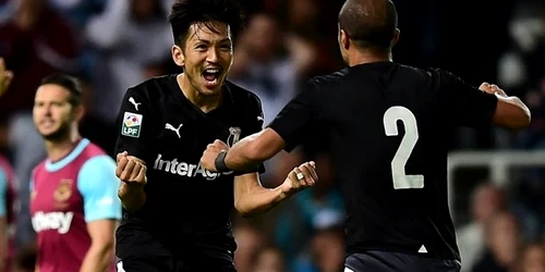 Seto se bucură pentru golul egalizator Foto UEFA.com - Getty Images