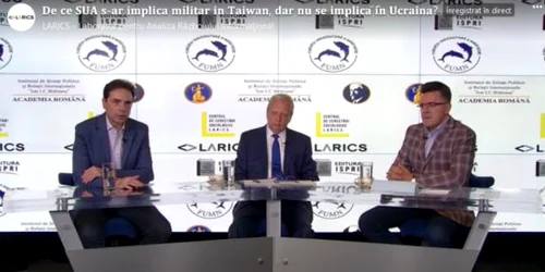 moderator Claudiu Lucaci ambasador Viorel Istricioaia Budura şi profesorul Dan Dungaci