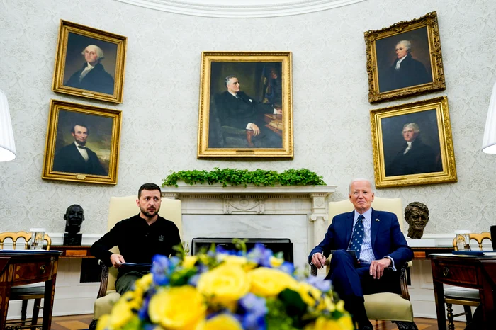 Volodimir Zelenski și Joe Biden la Casa Albă FOTO EPA-EFE