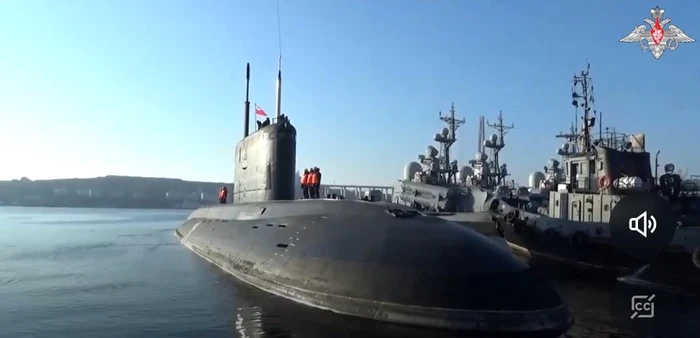 Exercițiu naval al Rusiei in Pacific - Foto Captura video