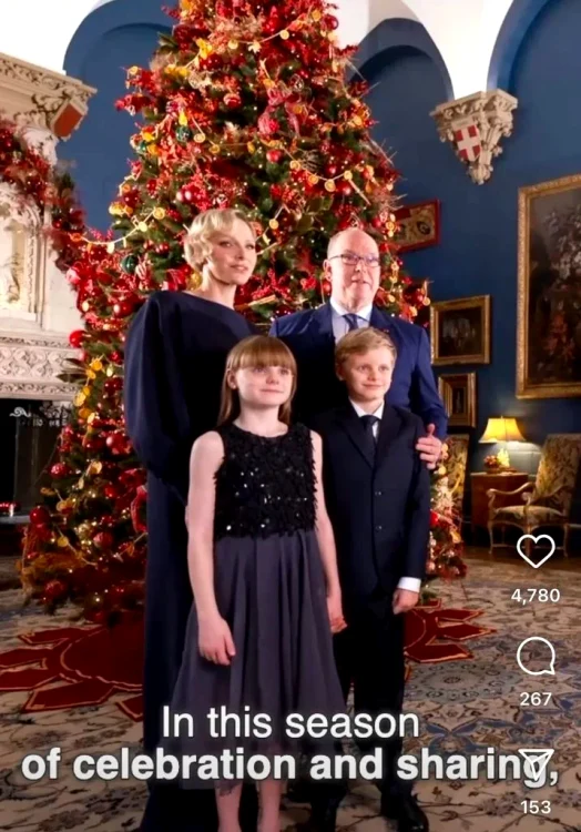 Charlene, Albert și copiii de Anul Nou jpg