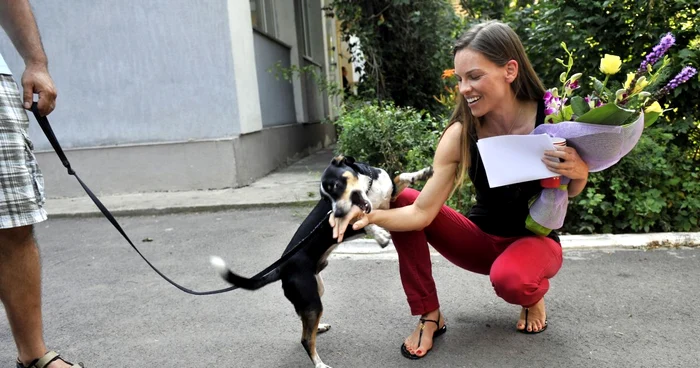 Hilary Swank, la București