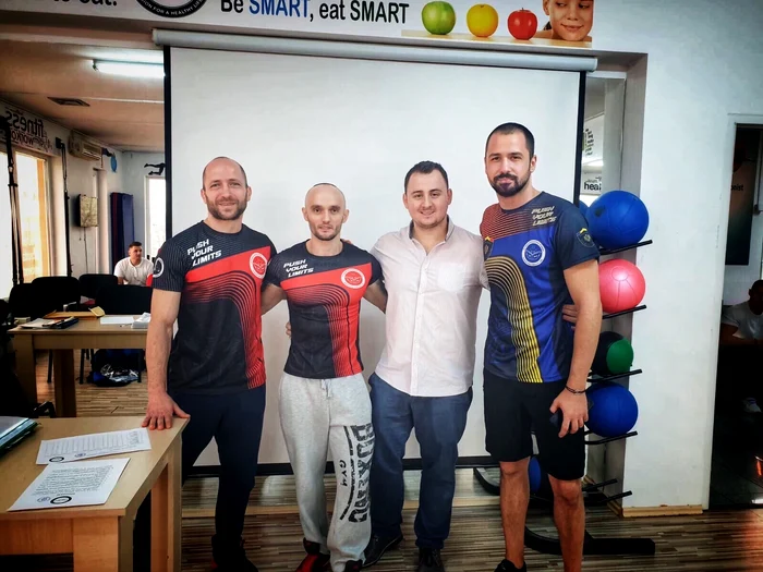 Alexandru Constantin, împreună cu Răzvan Sindelaru, Valentin Bosioc (Ninja Warrior România), Iulian Dinu (Fitness Education School)