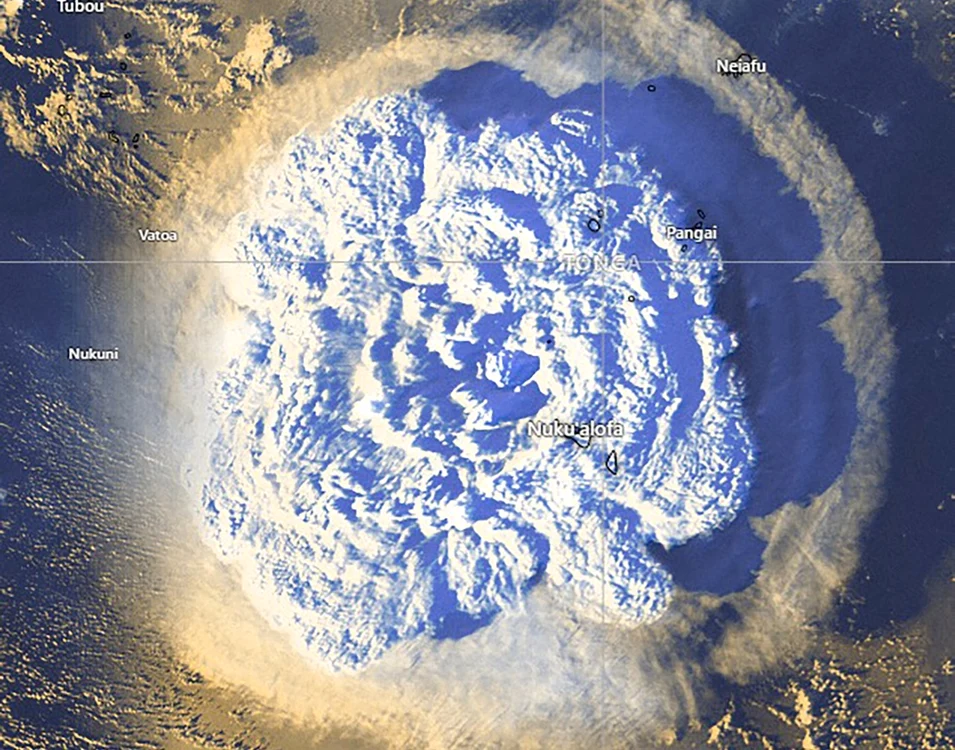 Erupția vulanului Hunga Tonga  FOTO EPA EFE