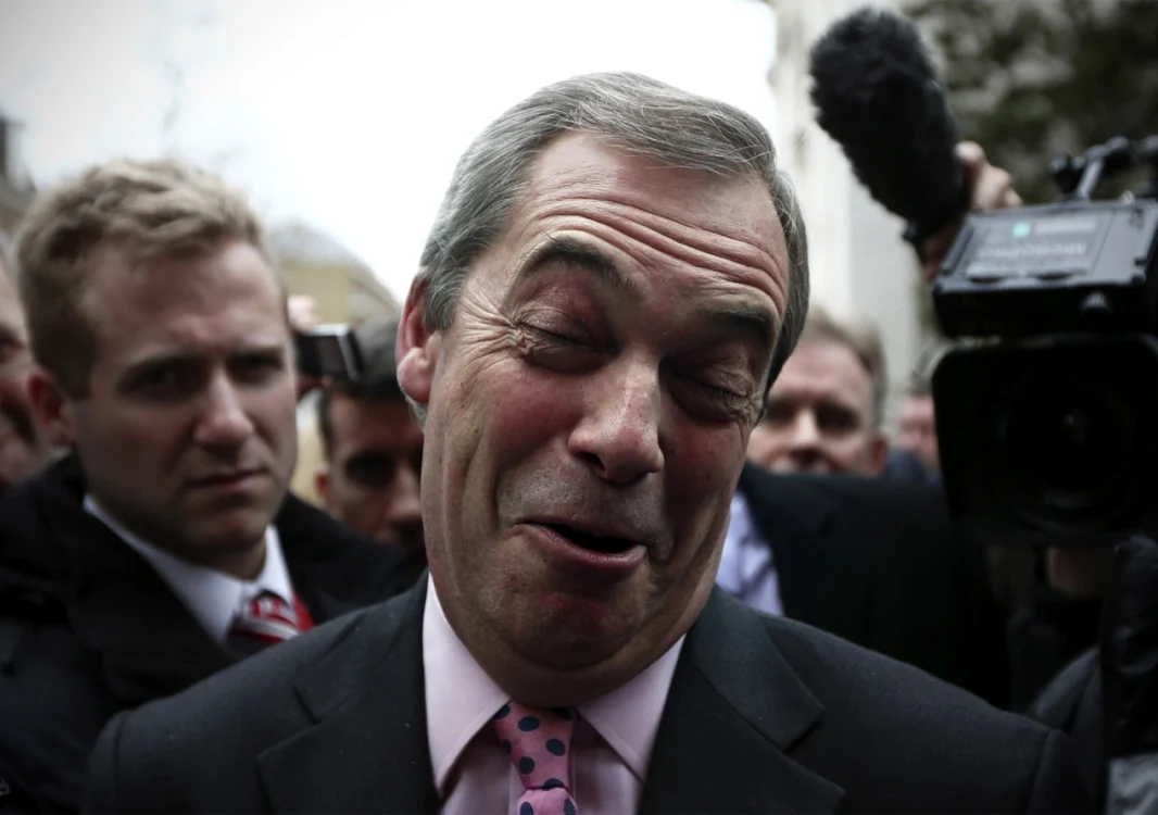 Liderul partidului  UKIP, Nigel Farage, este unul dintre extremiştii europeni FOTO Guliver/Getty Images