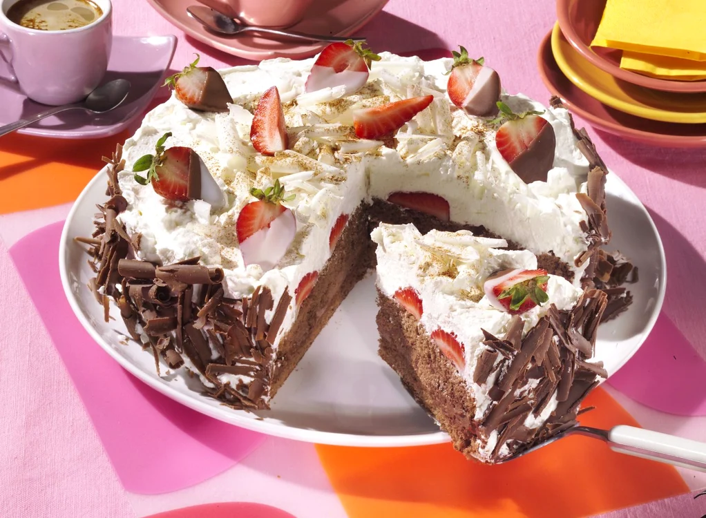Chocolate Cake with Strawberries jpeg
