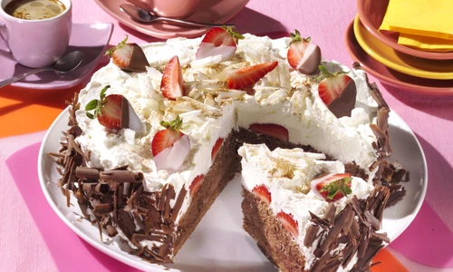 Chocolate Cake with Strawberries jpeg