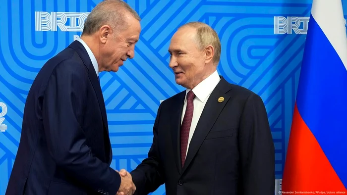 Preşedintele Turciei, Recep Tayyip Erdogan şi liderul de la Kremlin, Vladimir Putin (octombrie 2024)