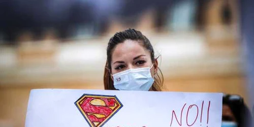 Protest al medicilor in Italia FOTO EPA-EFE