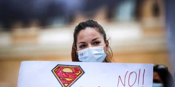 Protest al medicilor in Italia FOTO EPA-EFE