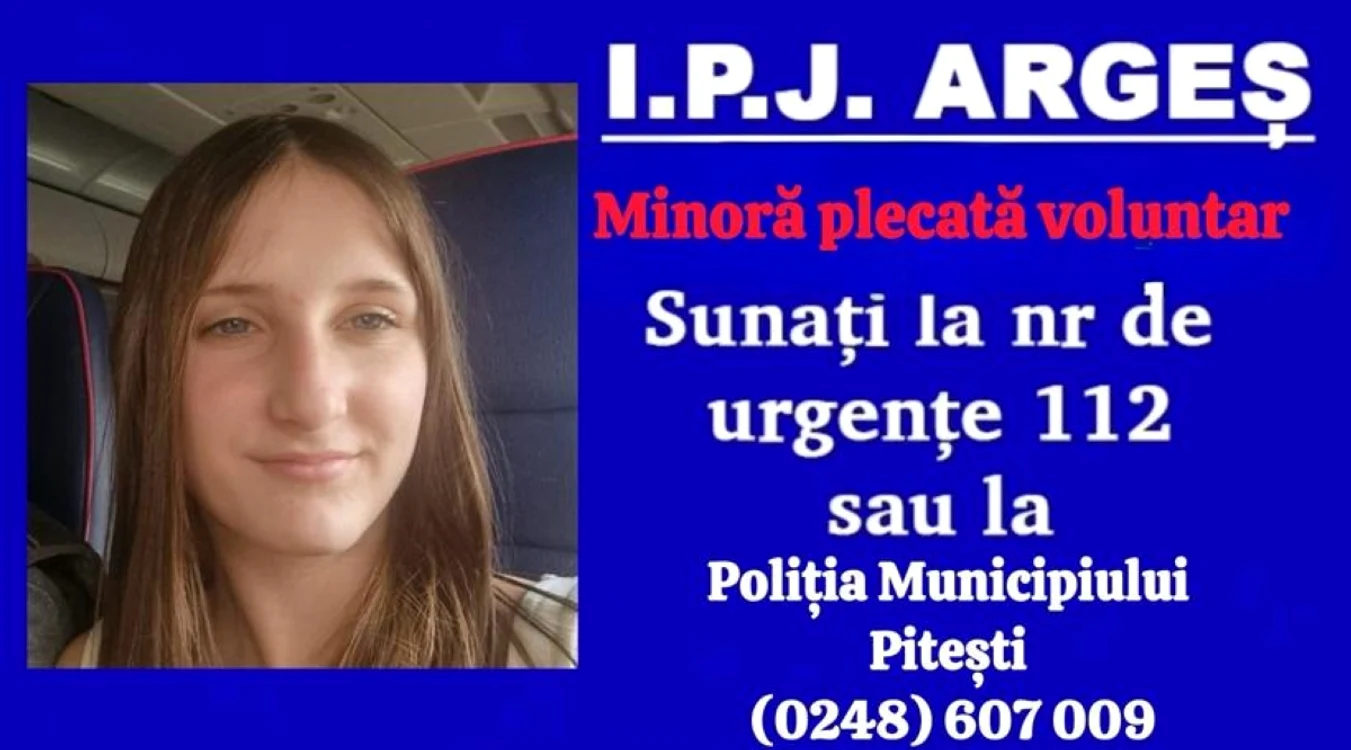 minora dispăruta Piteşti foto Poliţia Piteşti jpg