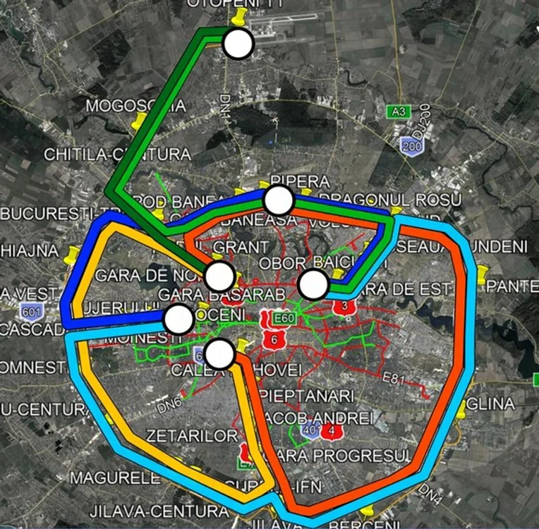 Harta trenului metropolitanFoto: Primăria Capitalei