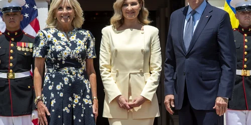 Olena vizită la Cala Albă - alături de Jill şi Joe Biden FOTO Profimedia