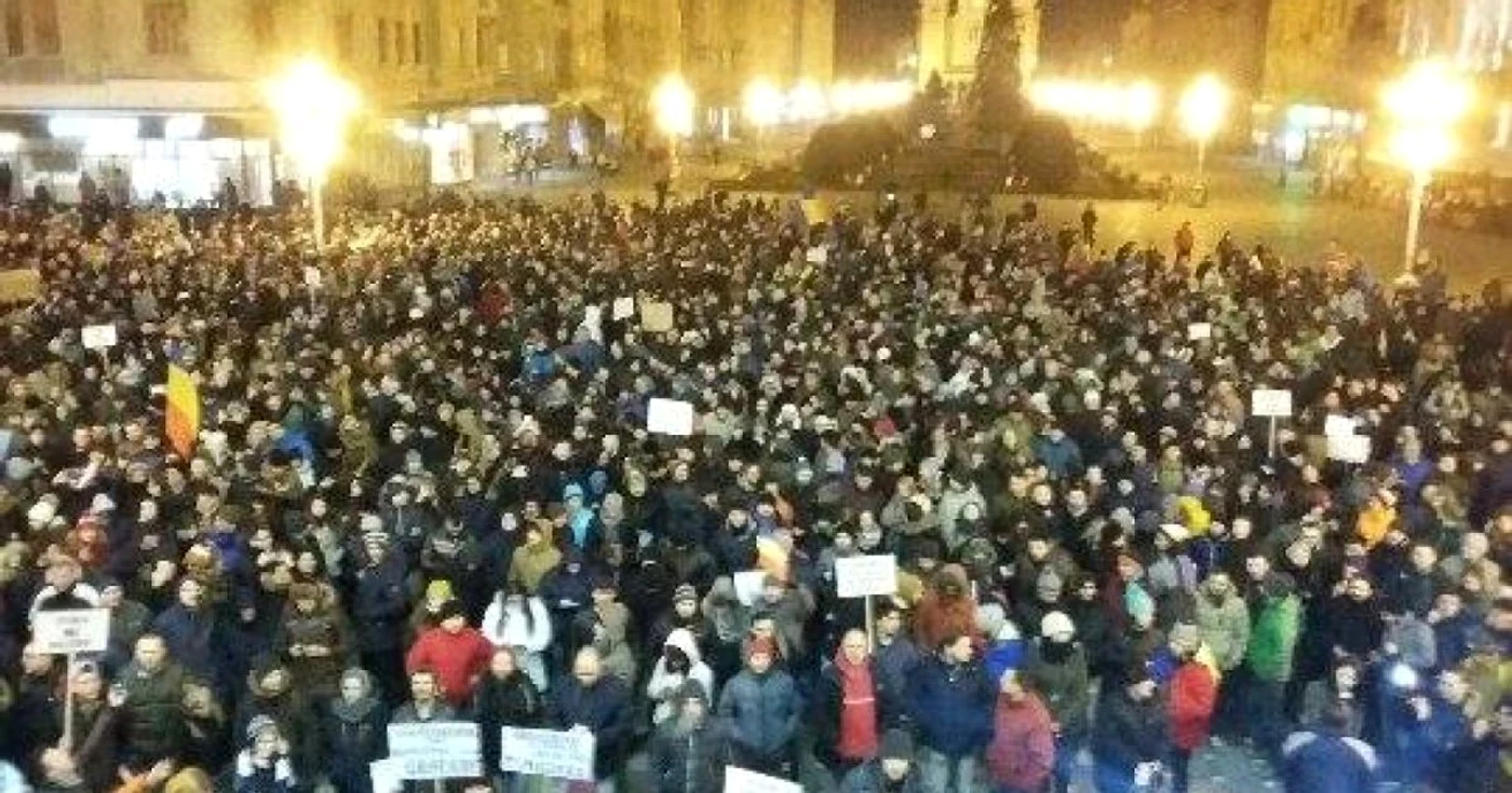 Miting nocturn la Timişoar