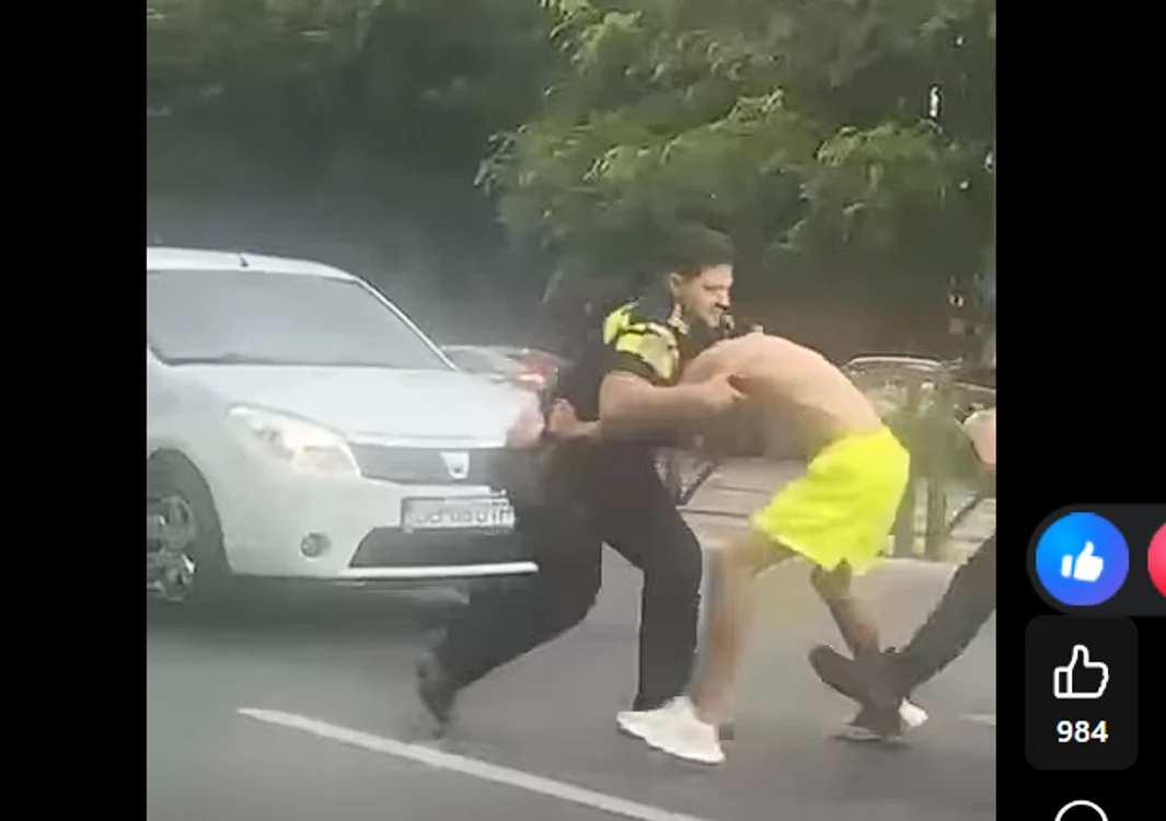 Agresorul era drogat. FOTO captură video FB Europol