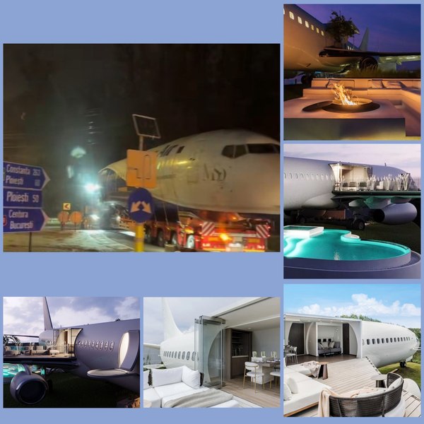 Un Boeing va fi transformat în hotel la Râșnov. Avionul a fost transportat pe șosea, de la Băneasa la Brașov