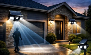 Iluminat pentru securitate cu lămpi solare Foto LED Network jpg