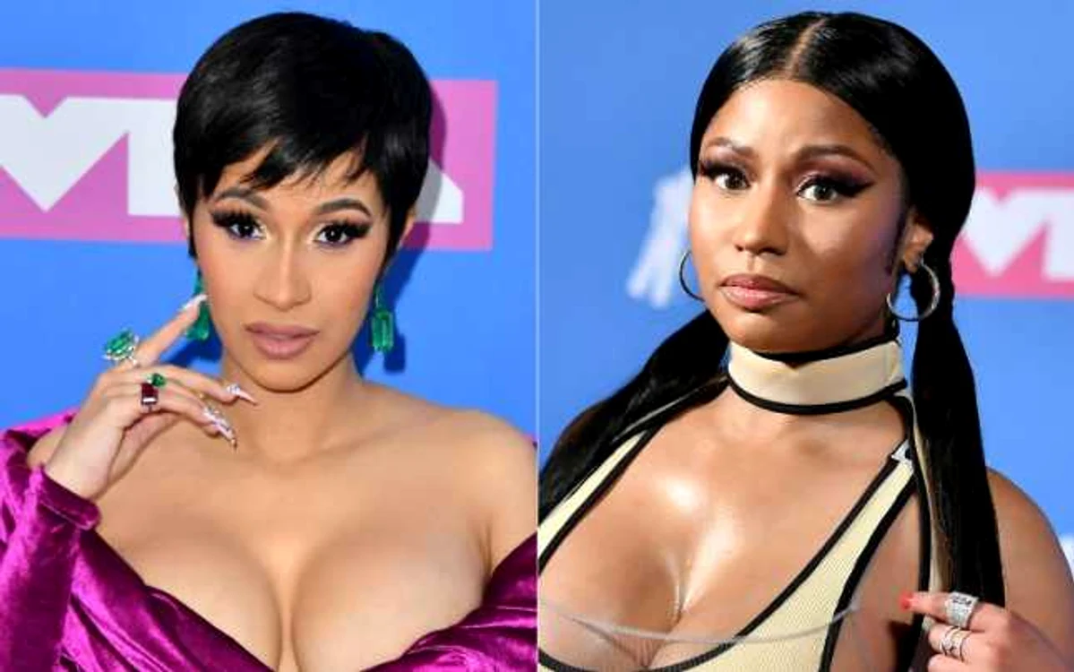 Conflictul dintre Cardi B (stânga) şi Nicki Minaj a început după ce prima a devenit celebră peste noapte FOTO AP