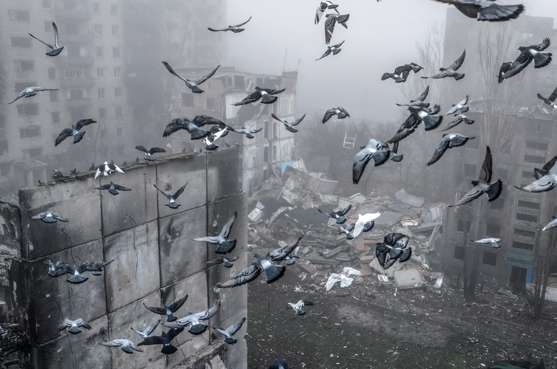 Rușii au lăsat în urmă orașe distruse FOTO EPA-EFE