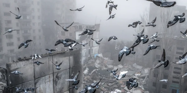 Orașul distrus Kostiantinivka  Donețk FOTO EPA EFE jpg