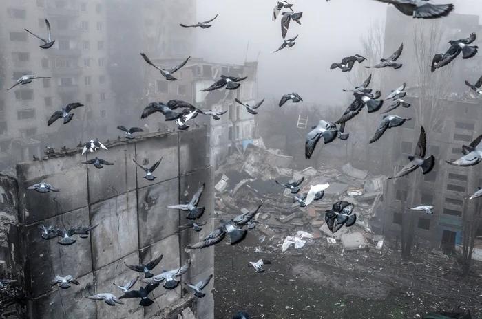 Rușii au lăsat în urmă orașe distruse FOTO EPA-EFE