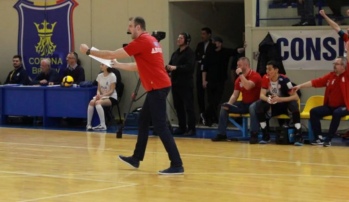 Antrenorul Arcadei, Sergiu Stancu, după un punct câștigat (FOTO: FRV)