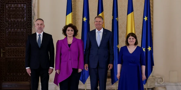 Depunere jurământ judecători CCR - Bogdan Licu - Iulia Scântei - Klaus Iohannis - Mihaela Ciochină - 11 iun 2022 / FOTO Inquam Photos / Octav Ganea