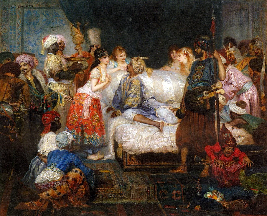 Harem, pictură de Fernand Cormon de la sfârșitul secolului al XIX-lea (© Musée d'art et d'histoire de Narbonne / Wikimedia Commons)