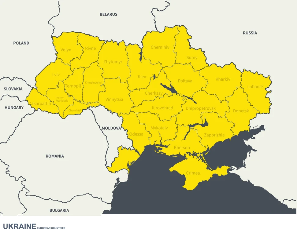 Harta Ucraina FOTO: Shutterstock