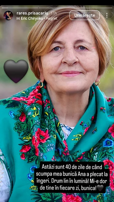 Ana, bunica lui Rareș, a decedat - Foto: captură Instagram