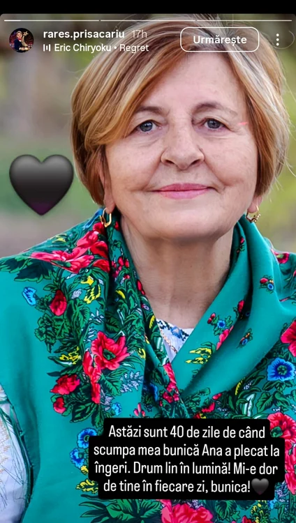 Ana, bunica lui Rareș, a decedat - Foto: captură Instagram