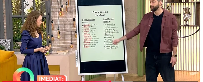 Formele corecte de plural dezvăluite de o profesoară / FOTO: Captură video Youtube