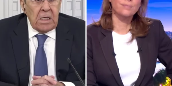 un canal tv din franta, acuzat ca l au lasat pe Serghei Lavrov „ă și desfășoare liniștit propaganda” foto captura video youtube franceinfo  png