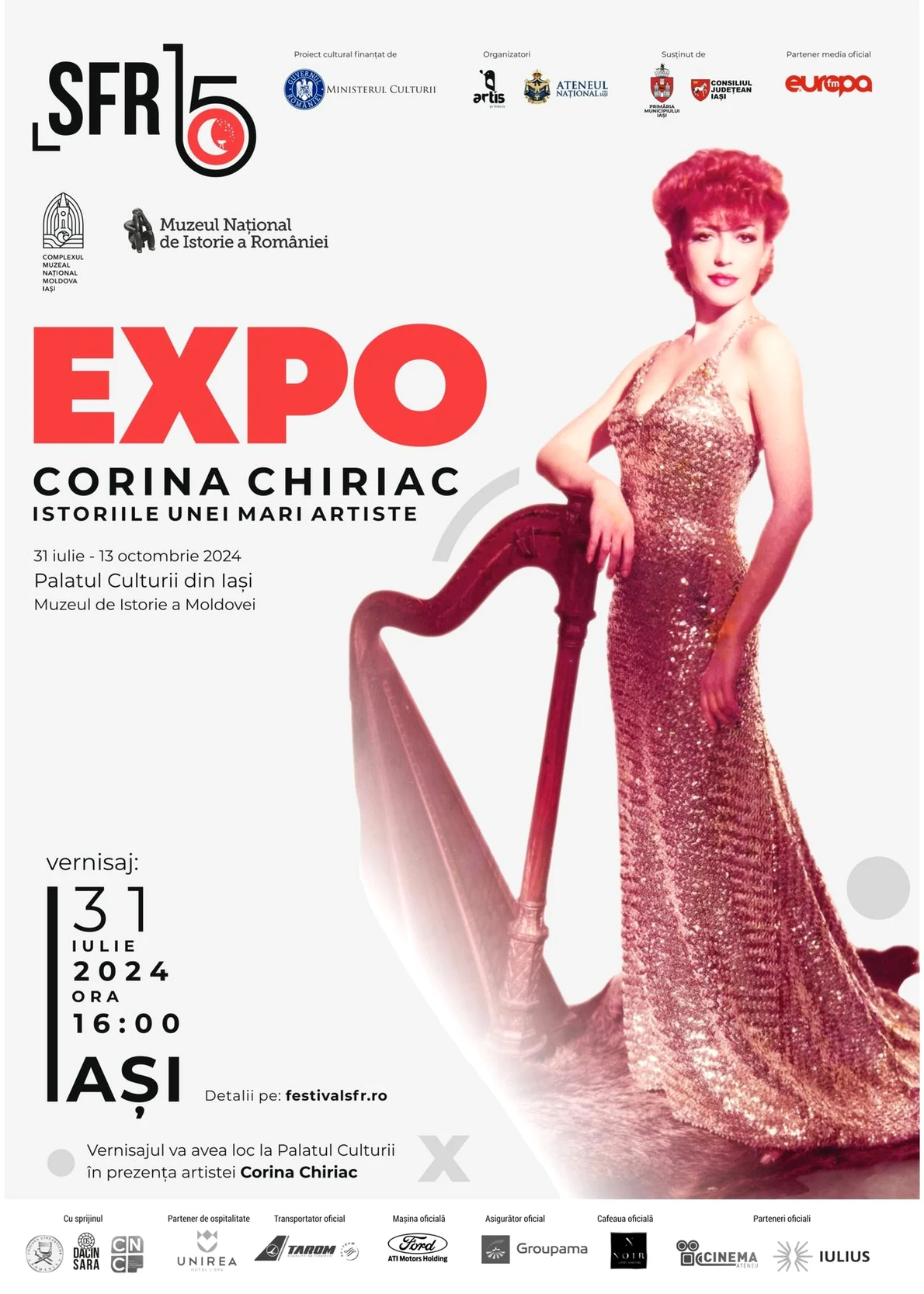 Expoziția „Corina Chiriac, istoriile unei mari artiste”, la Palatul Culturii din Iași
