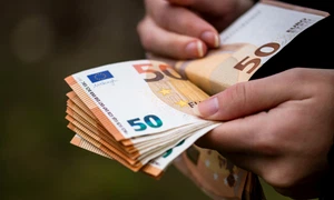 closeup female hands counting euro banknotes world money inflation economy concept jpg