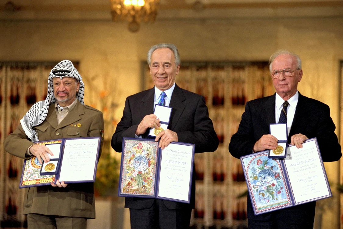 flickr government press office gpo the nobel peace prize laureates for 1994 in oslo jpg jpeg