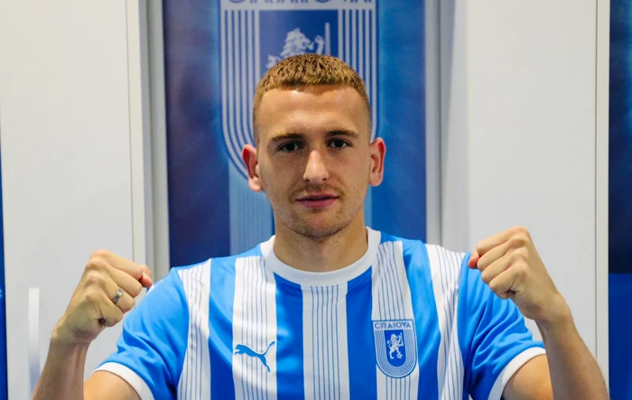 Oleksandr Romanchuk se comportă deja ca un „leu”  FOTO Facebook Universitatea Craiova