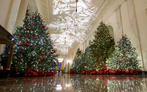 Casa Albă decorată de Crăciun FOTO EPA-EFE